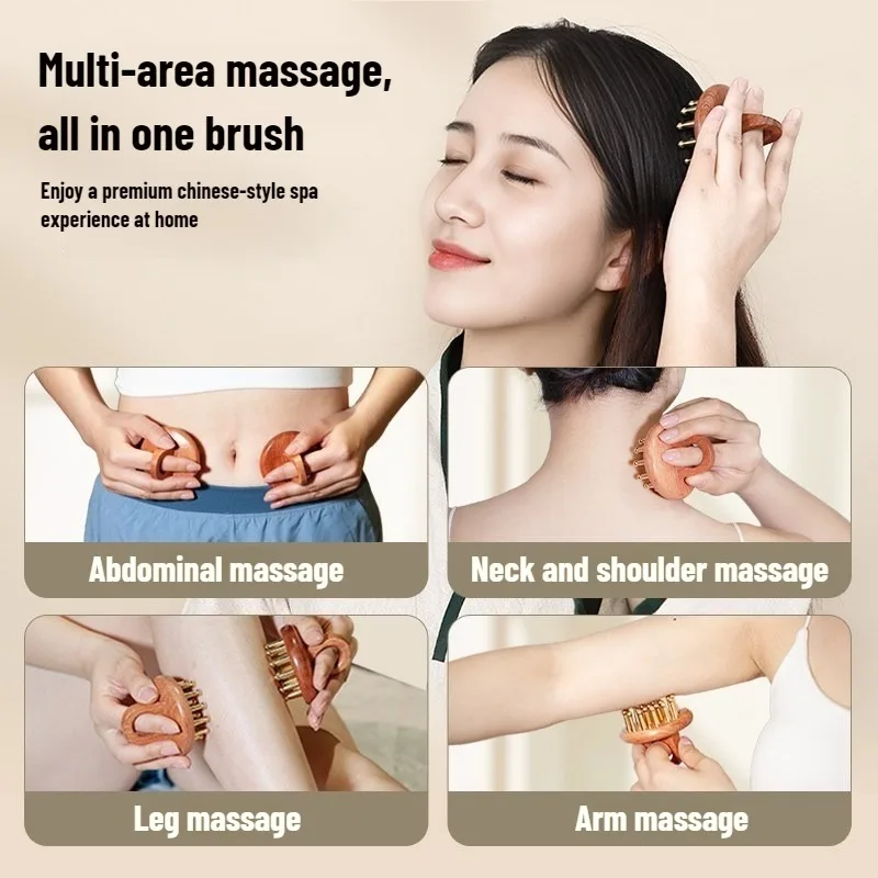 Copper Head Meridian Massage Comb, Gua Sha Tool